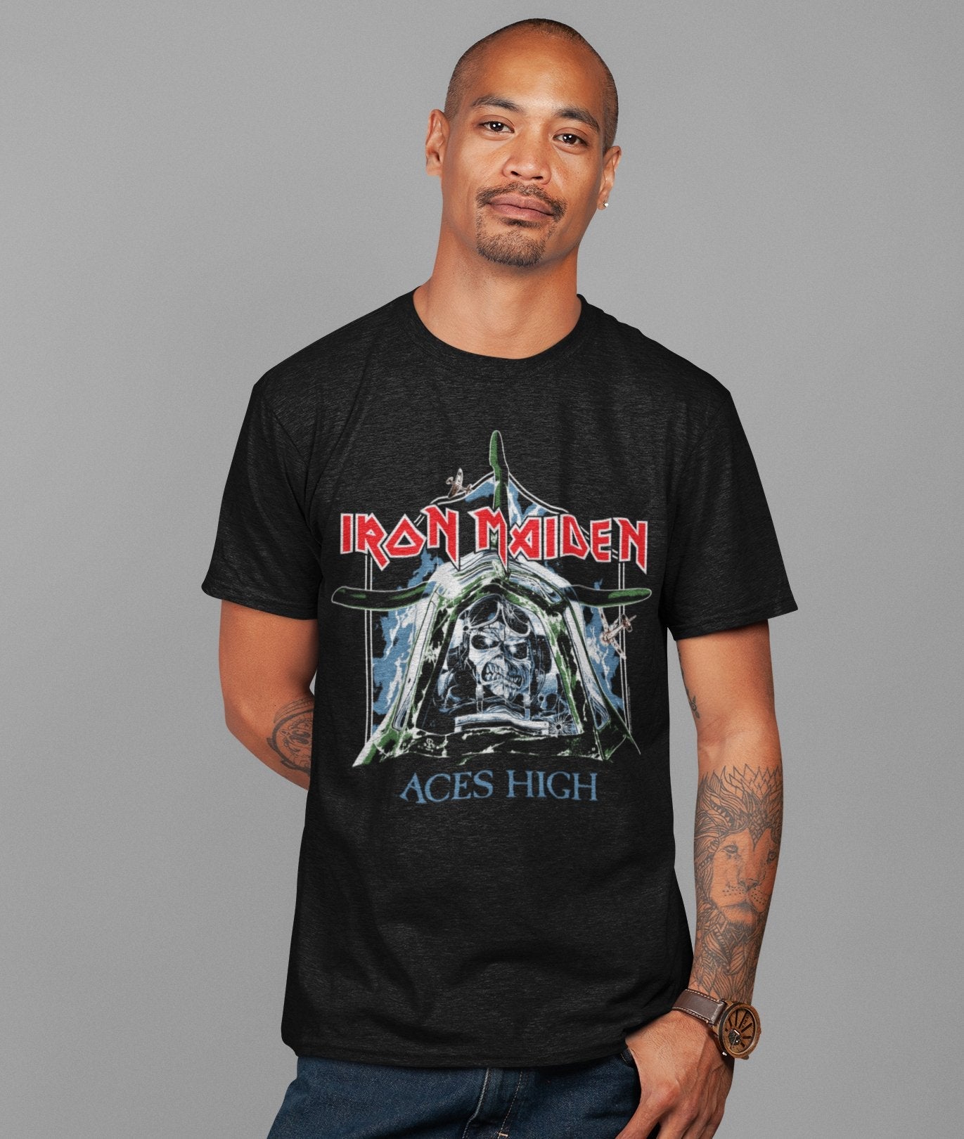 Iron Maiden Iron Maiden - Aces High Jumbo Print T-Shirt