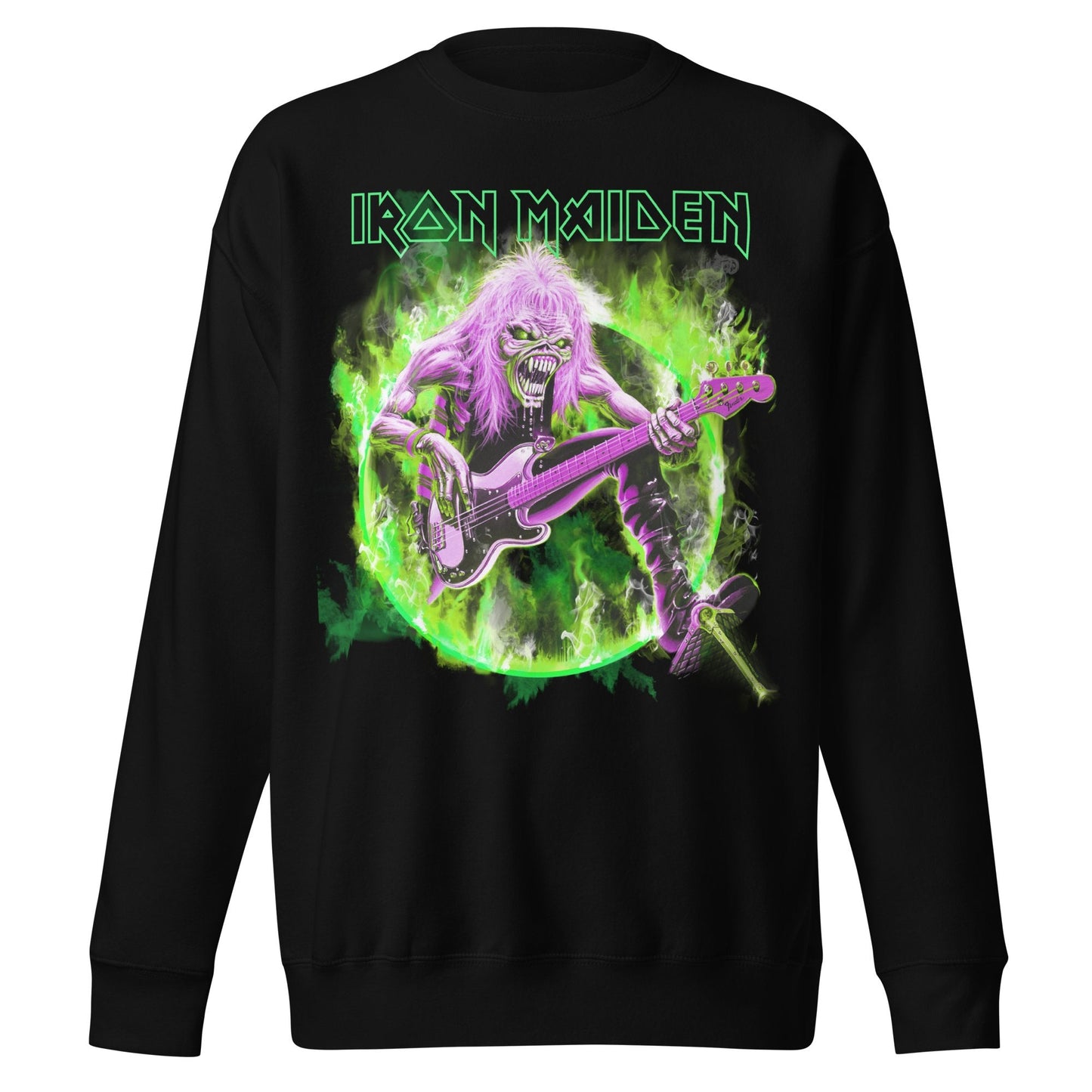Iron Maiden Iron Maiden - Green Guitar Jumbo Print Sweatshirt