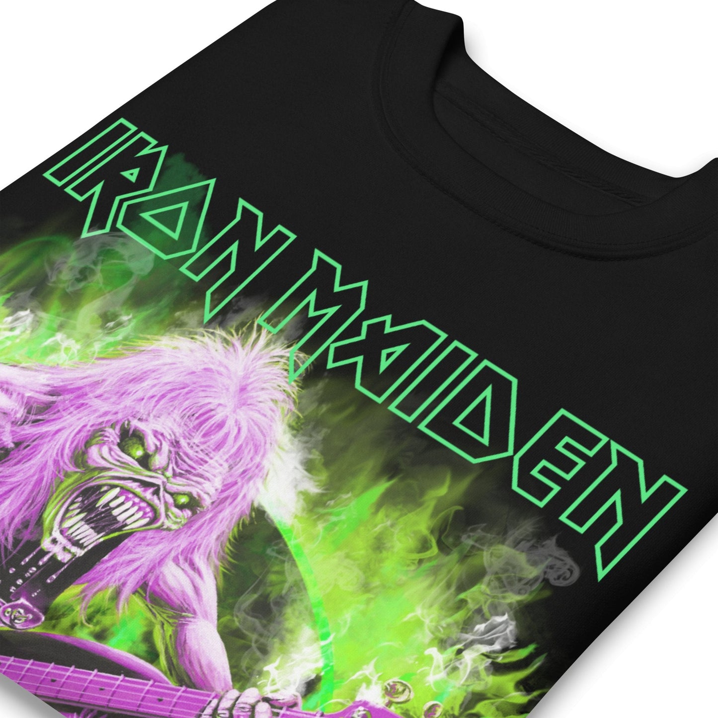 Iron Maiden Iron Maiden - Green Guitar Jumbo Print Sweatshirt