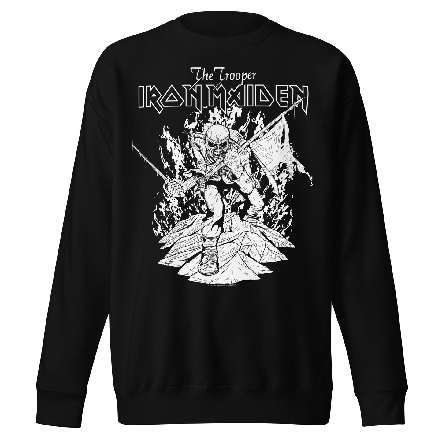 Iron Maiden Iron Maiden - Trooper Black and White Jumbo Print Sweatshirt