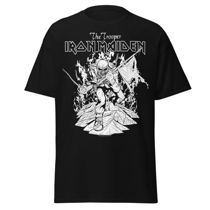 Iron Maiden Iron Maiden - Trooper Black and White Jumbo Print T-Shirt
