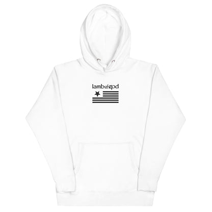 Lamb of God Lamb of God - Black on White HD Embroidered Hoodie