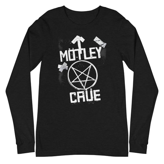 Motley Crue Motley Crue - Black and White Logo Long Sleeve T-Shirt