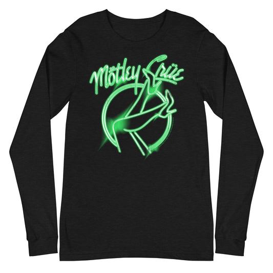 Motley Crue Motley Crue - Neon Green Girls Long Sleeve T-Shirt