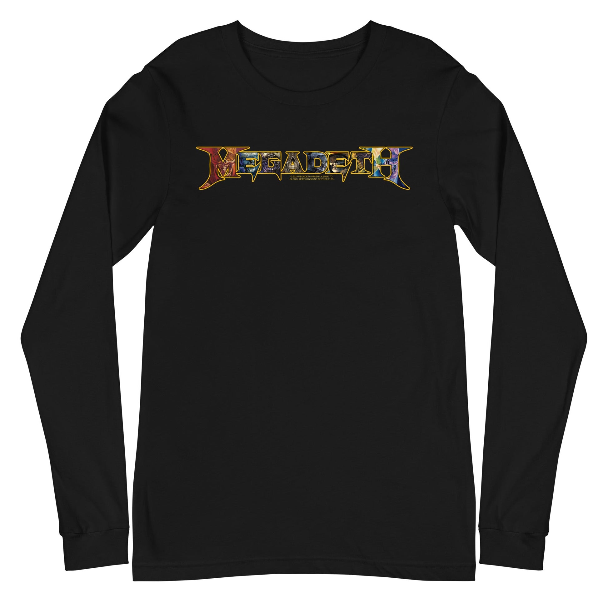 Megadeth Megadeth - Vic Lettered Logo Long Sleeve T-Shirt
