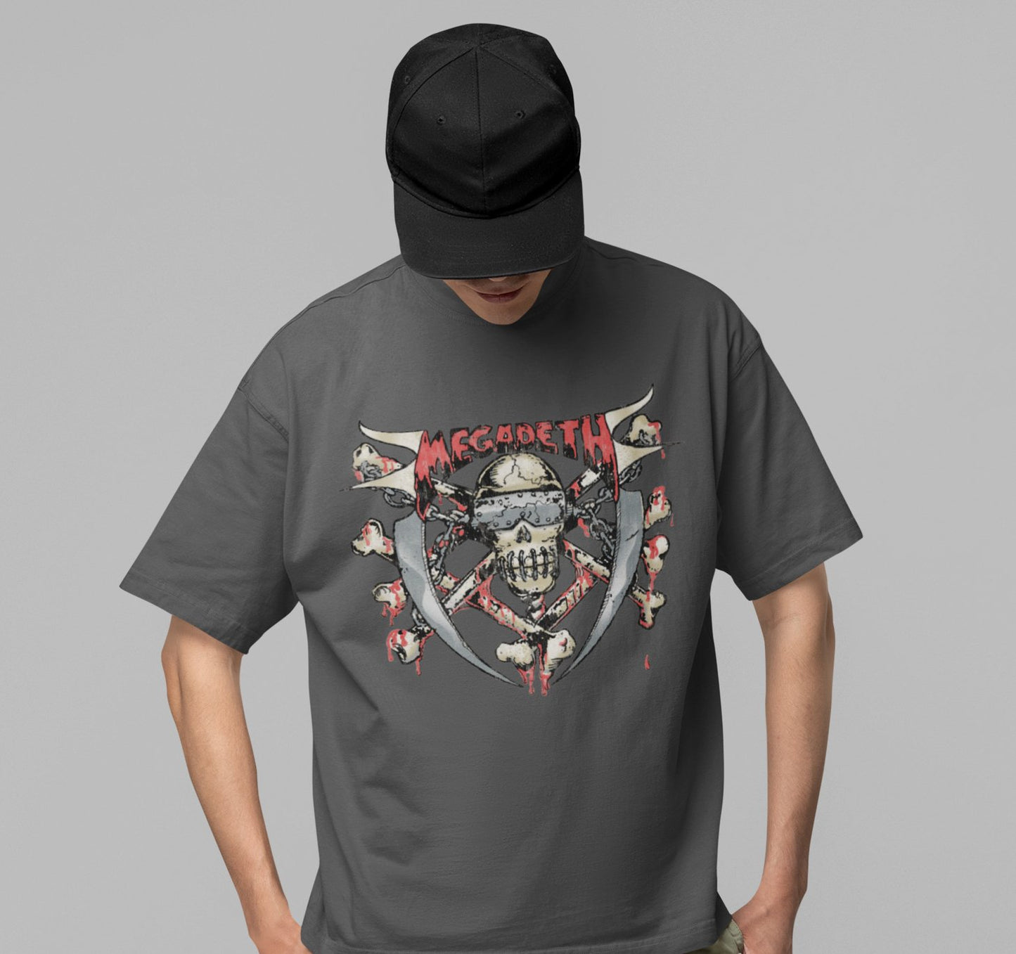 Megadeth Megadeth - Hand Painted Vic Jumbo Print T-Shirt
