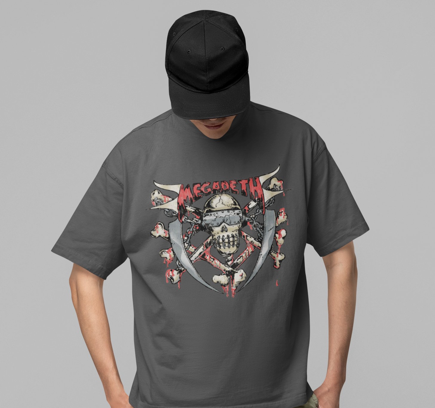 Megadeth Megadeth - Hand Painted Vic Jumbo Print T-Shirt