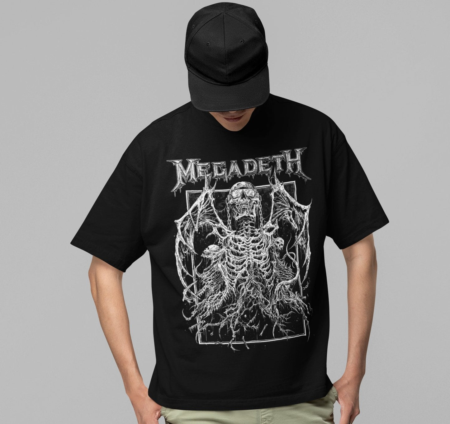 Megadeth Megadeth - Skeleton Wings Jumbo Print T-Shirt