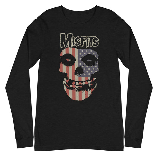 Misfits Misfits - USA Skull Long Sleeve T-Shirt