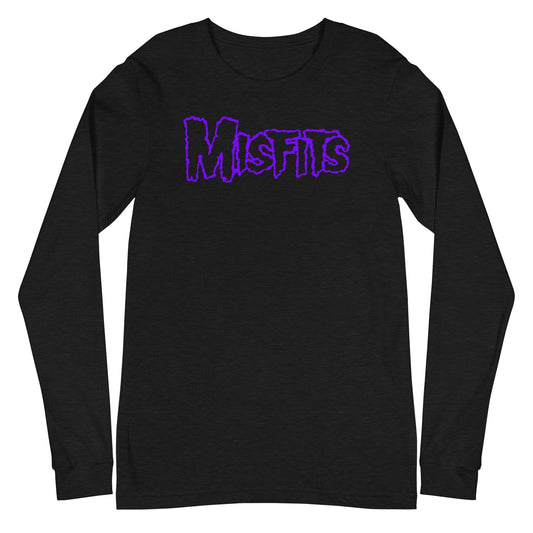 Misfits Misfits - Purple Drip Logo Long Sleeve T-Shirt