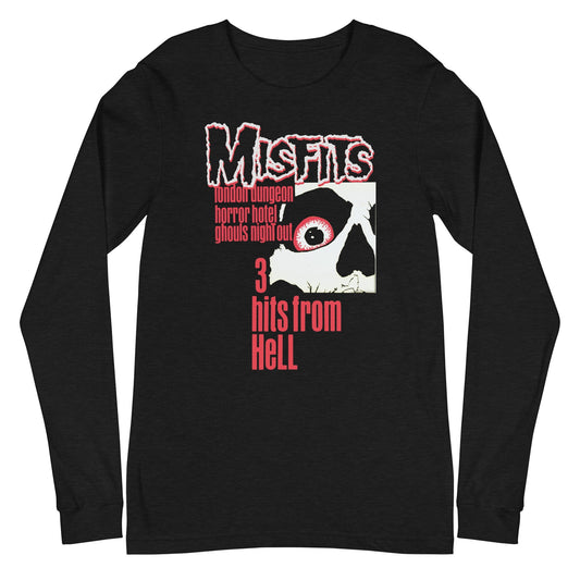 Misfits Misfits - 3 Hits From Hell Long Sleeve T-Shirt