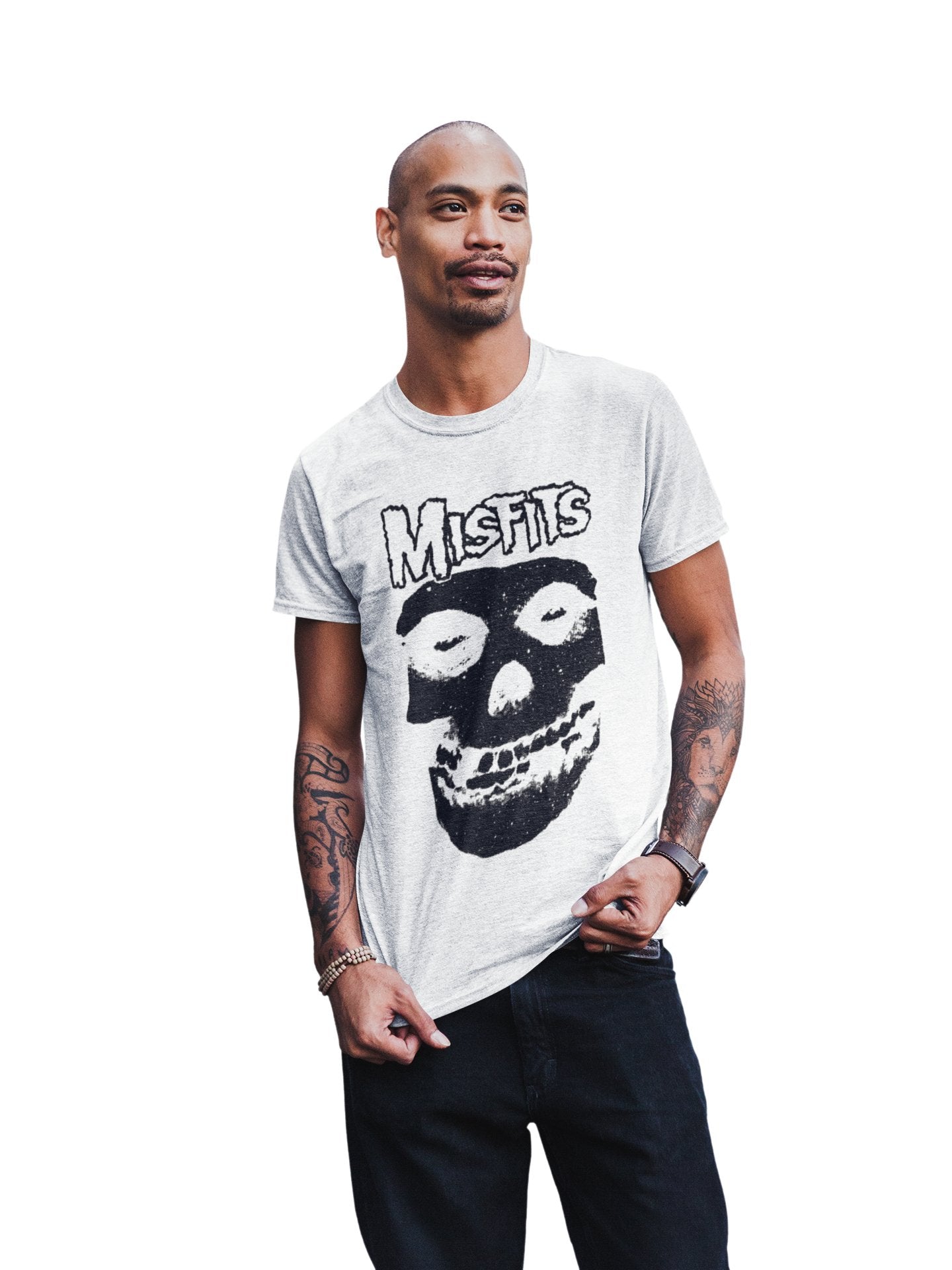 Misfits Misfits - Black Skull Jumbo Print T-Shirt