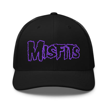Misfits Misfits - Purple Drip Logo Trucker HD Embroidered Hat