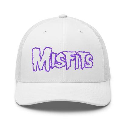 Misfits Misfits - Purple on White Trucker HD Embroidered Hat