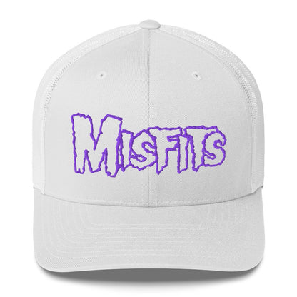 Misfits Misfits - Purple on White Trucker HD Embroidered Hat