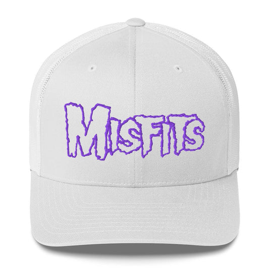 Misfits Misfits - Purple on White Trucker HD Embroidered Hat