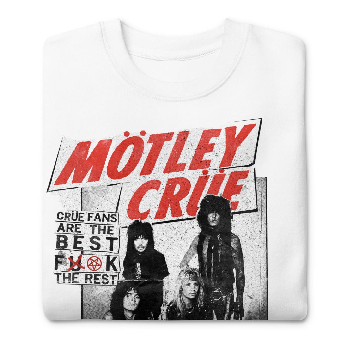 Motley Crue Motley Crue - Crue Fans Jumbo Print Sweatshirt