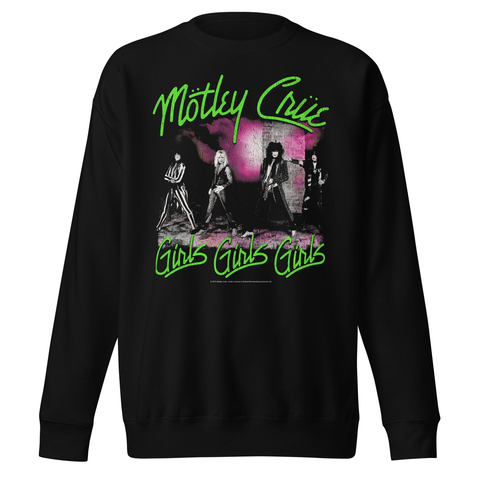 Motley Crue Motley Crue - Green Girls Jumbo Print Sweatshirt