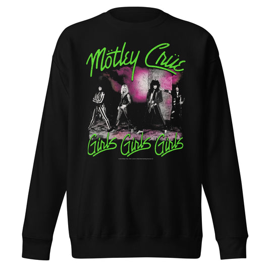 Motley Crue Motley Crue - Green Girls Jumbo Print Sweatshirt