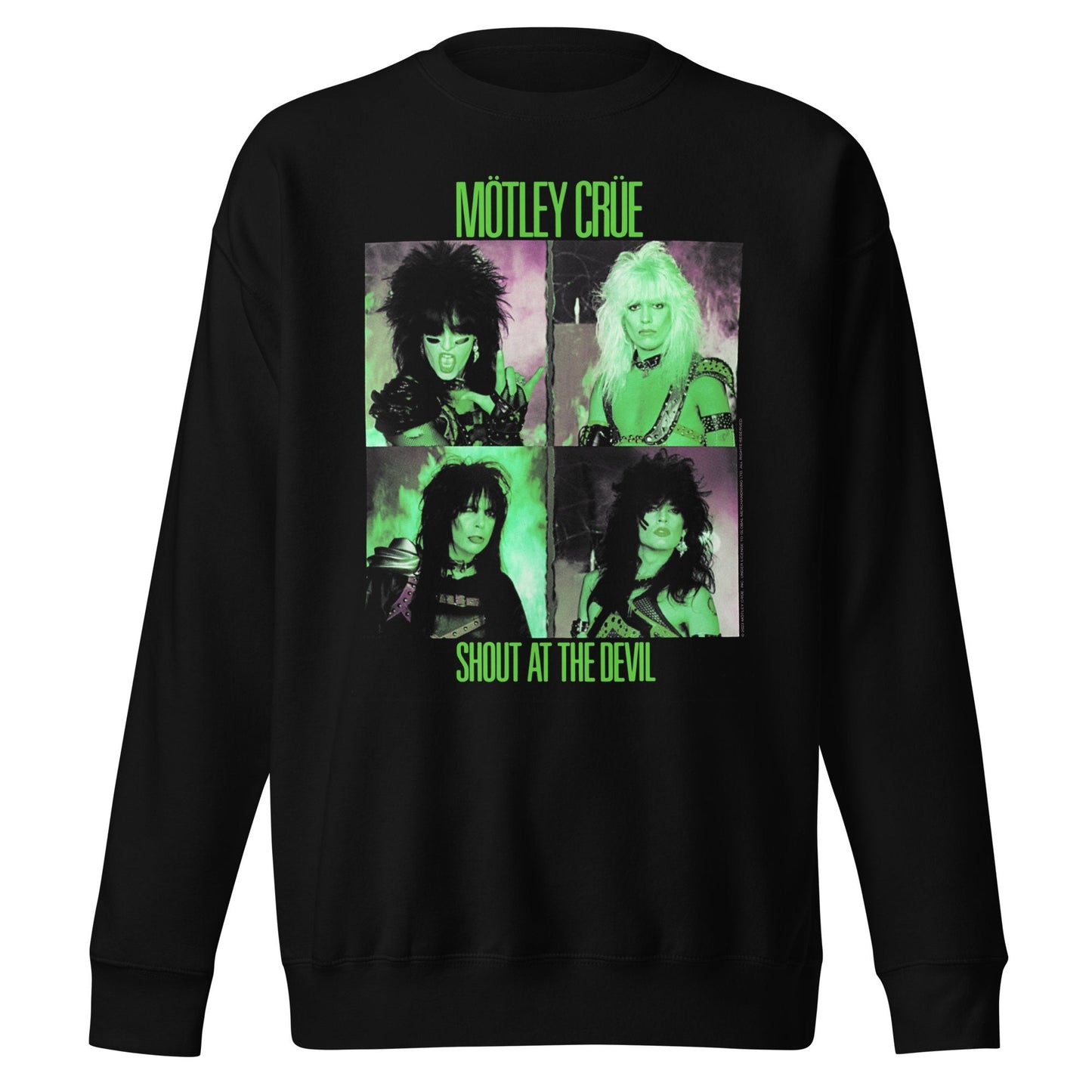 Motley Crue Motley Crue - Green Shout Jumbo Print Sweatshirt