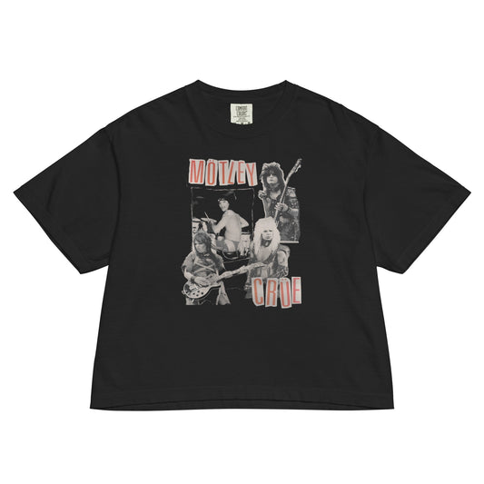 Motley Crue Motley Crue Heavy Hair Mineral Wash Womens Crop Top