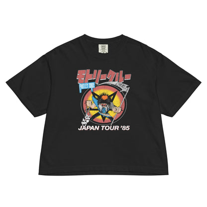Motley Crue Japan Tour 1985 Mineral Wash Womens Crop Top