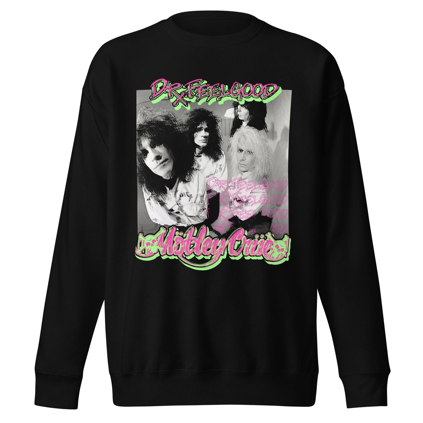 Motley Crue Motley Crue - Neon Trip Dr. Feelgood Jumbo Print Sweatshirt