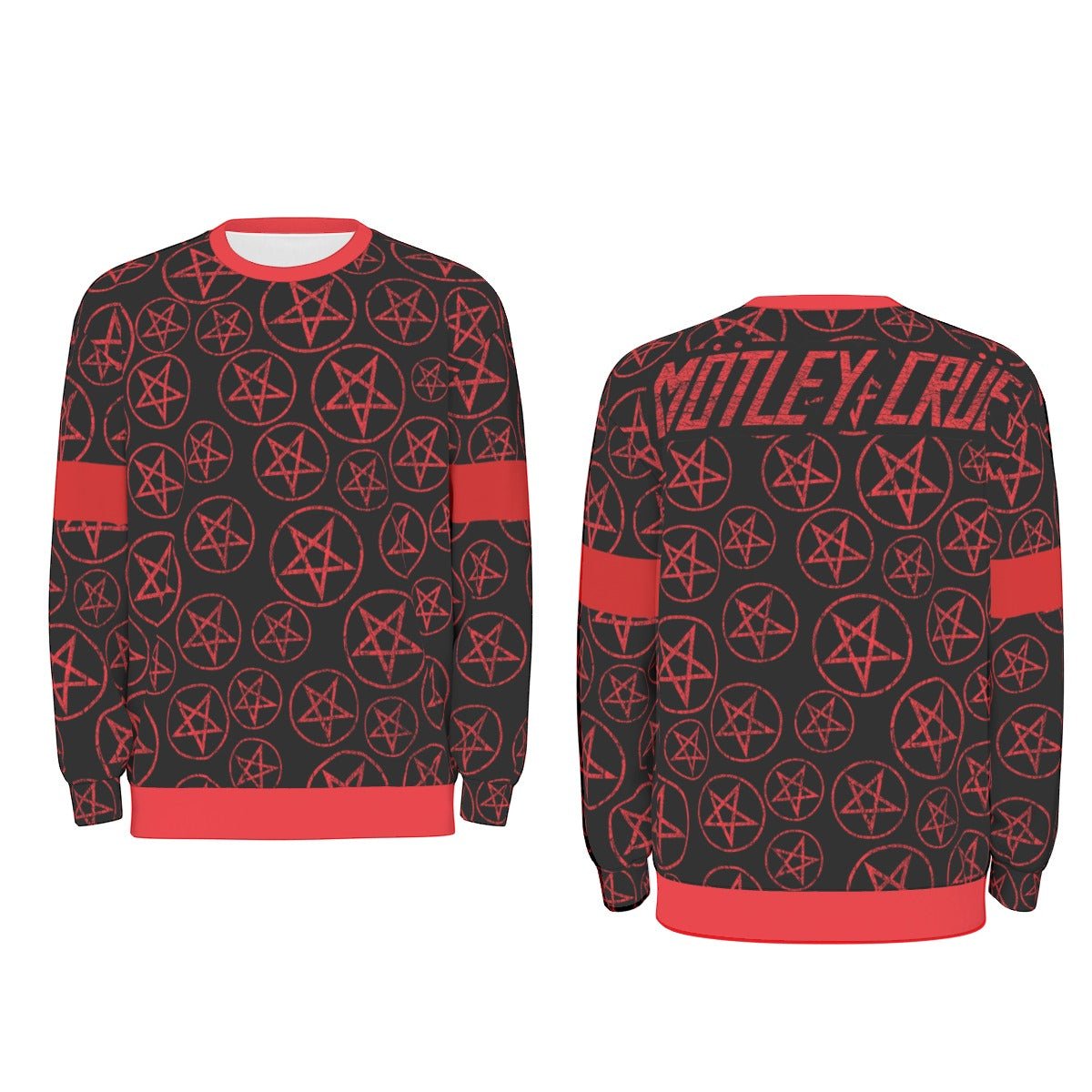 Motley Crue Motley Crue - Pentagram Drop Shoulder Sweatshirt