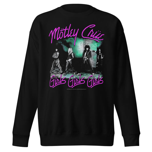 Motley Crue Motley Crue - Pink Girls Jumbo Print Sweatshirt