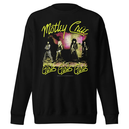 Motley Crue Motley Crue - Yellow Girls Jumbo Print Sweatshirt
