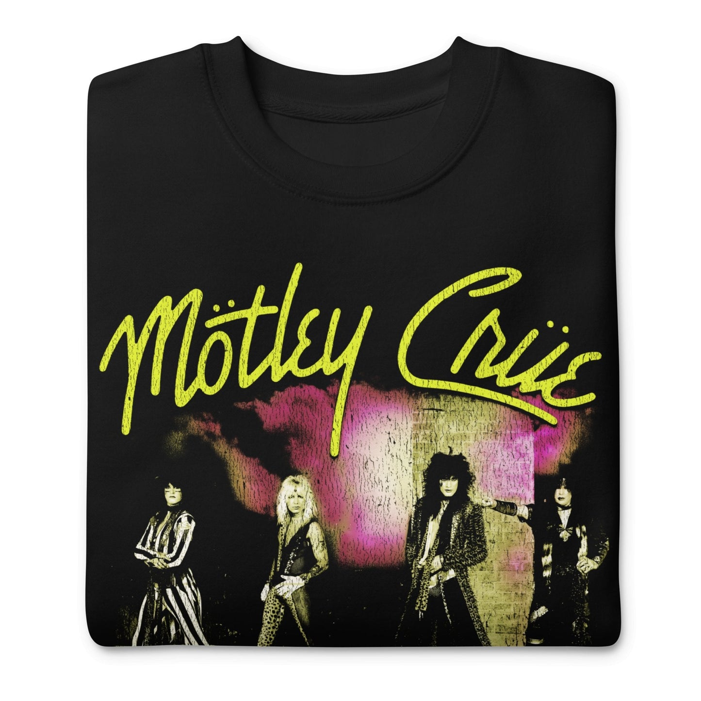 Motley Crue Motley Crue - Yellow Girls Jumbo Print Sweatshirt