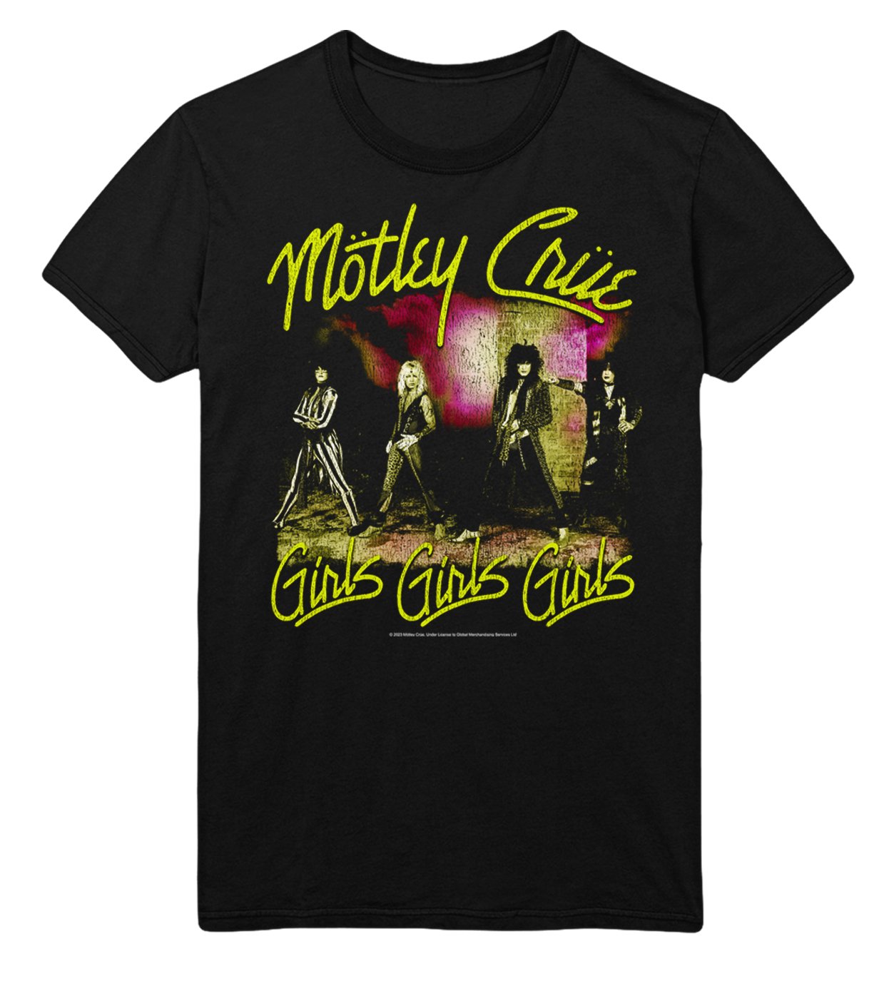 Motley Crue Motley Crue - Yellow Girls T-Shirt