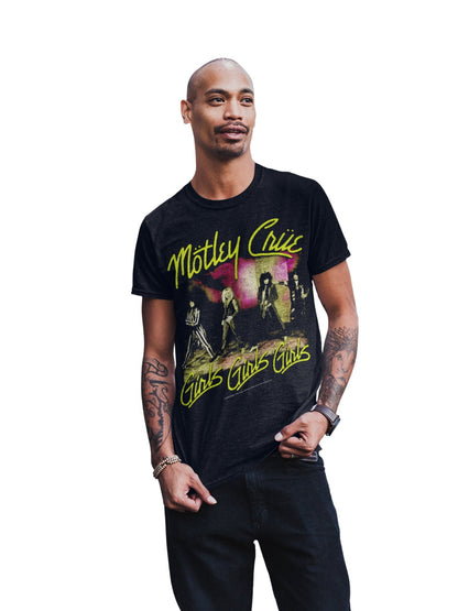 Motley Crue Motley Crue - Yellow Girls T-Shirt