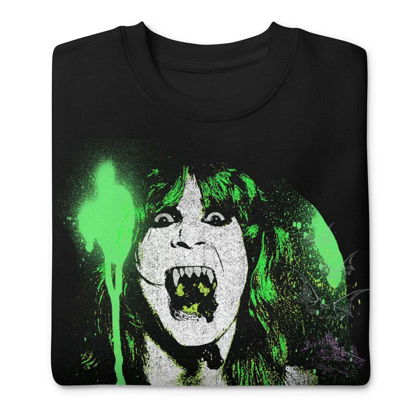 Ozzy Osbourne Ozzy Osbourne - Green Screaming Jumbo Print Sweatshirt