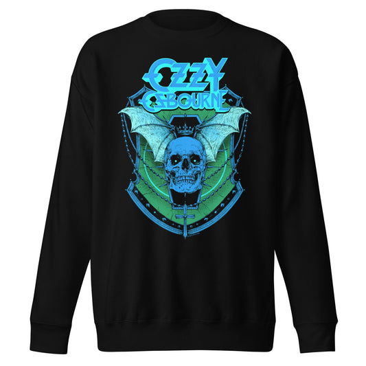 Ozzy Osbourne Ozzy Osbourne - Neon Blue Bat Jumbo Print Sweatshirt