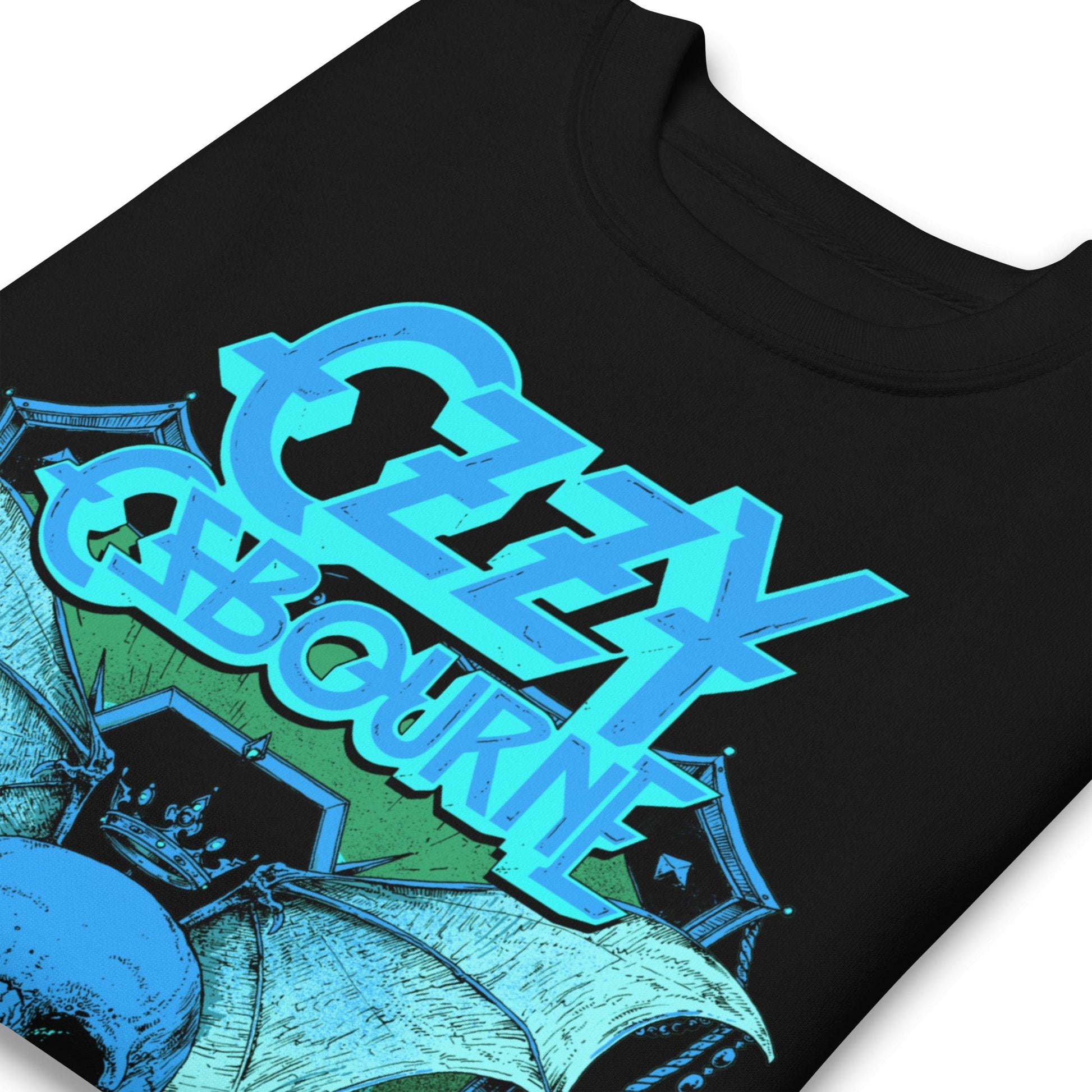 Ozzy Osbourne Ozzy Osbourne - Neon Blue Bat Jumbo Print Sweatshirt