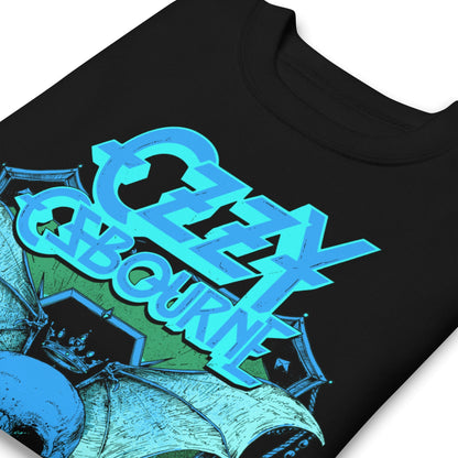 Ozzy Osbourne Ozzy Osbourne - Neon Blue Bat Jumbo Print Sweatshirt