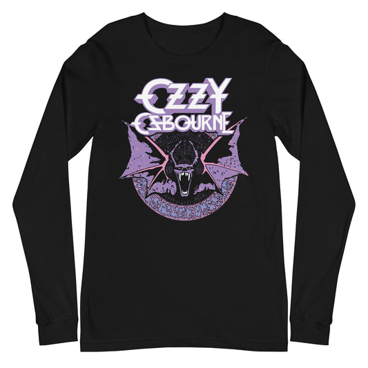 Ozzy Osbourne - Purple Bat Long Sleeve T-Shirt