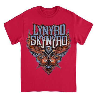 Lynyrd Skynyrd Eagle Guitar Red T-Shirt
