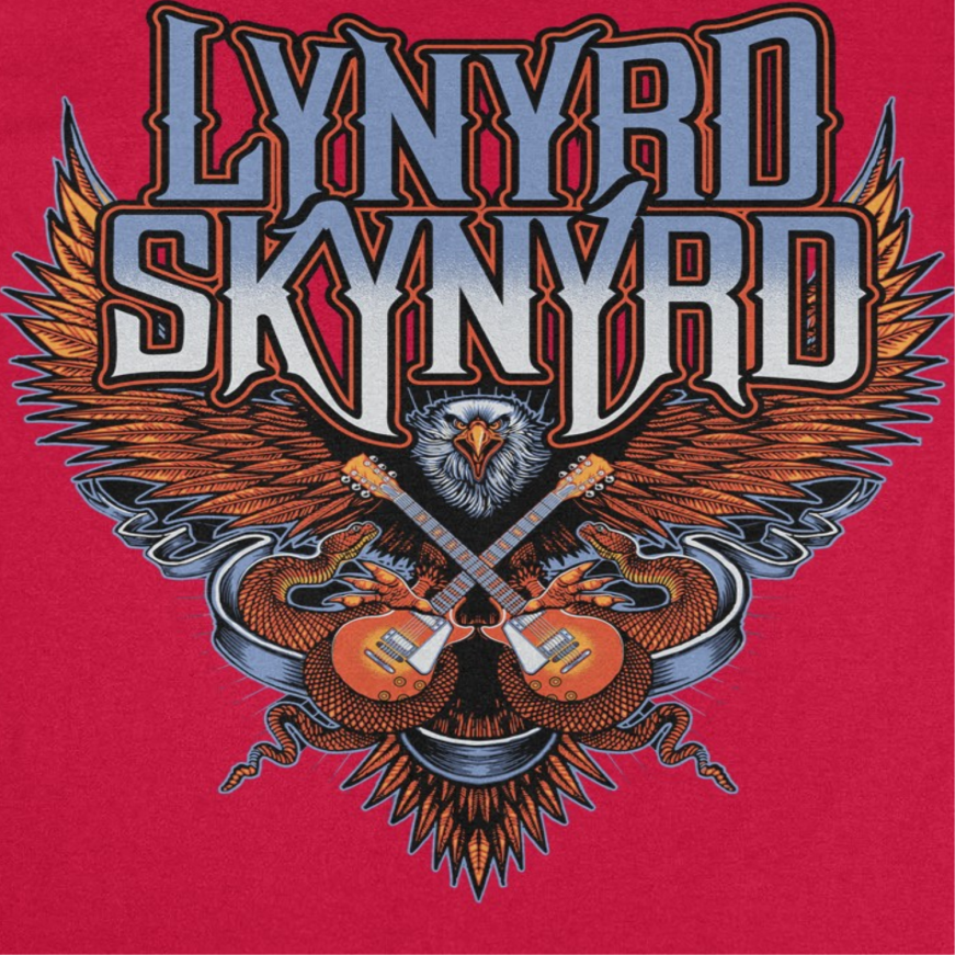 Lynyrd Skynyrd Eagle Guitar Red T-Shirt