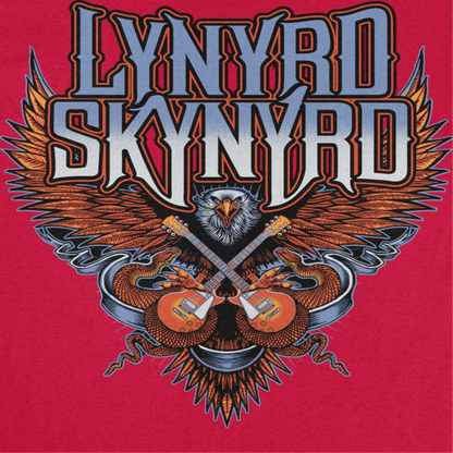 Lynyrd Skynyrd Eagle Guitar Red T-Shirt