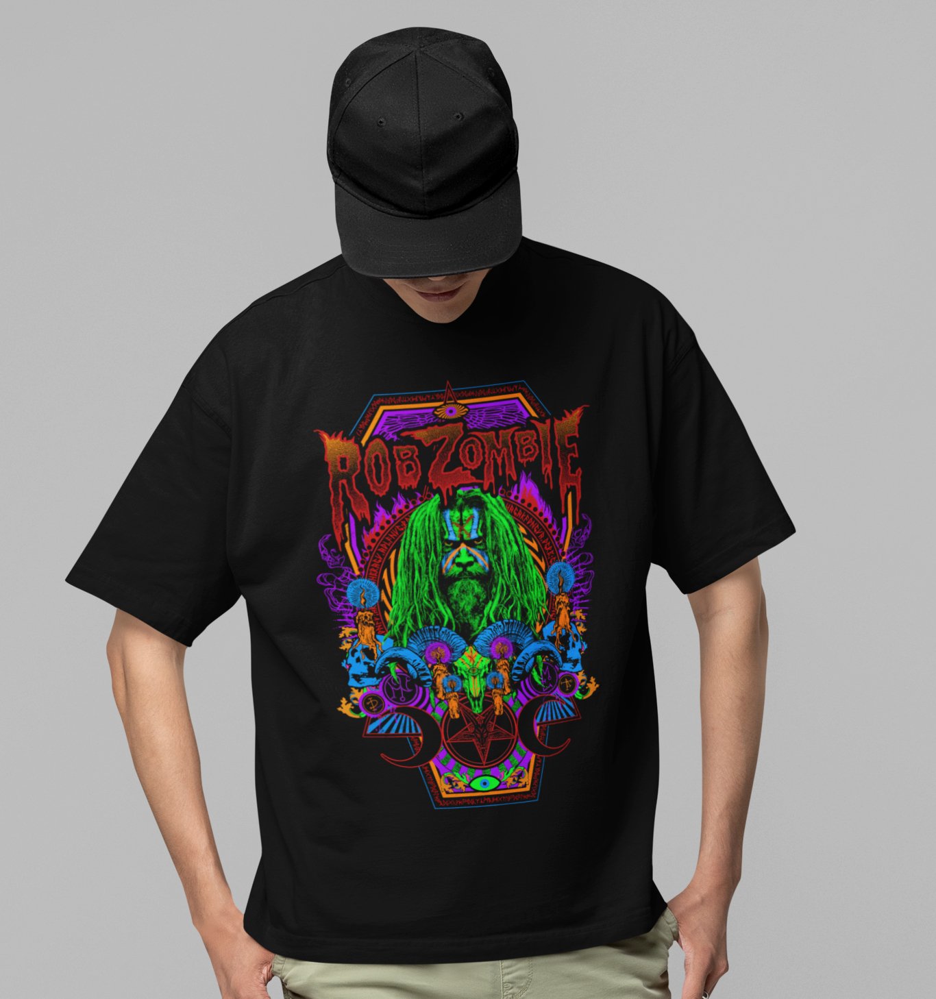 Rob Zombie Rob Zombie - Pyschedelic Jumbo Print T-Shirt
