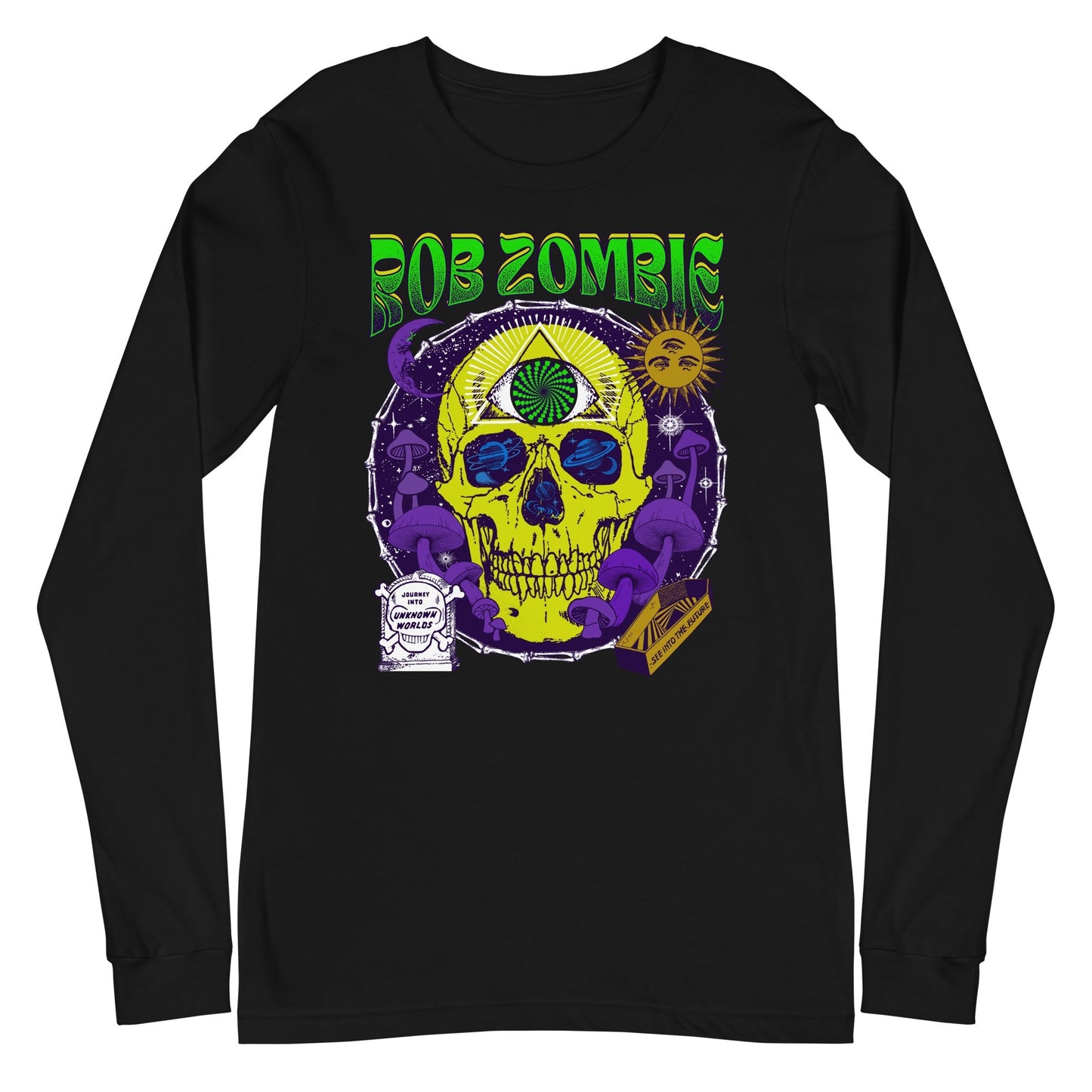 Rob Zombie Rob Zombie - Yellow Skull Long Sleeve T-Shirt