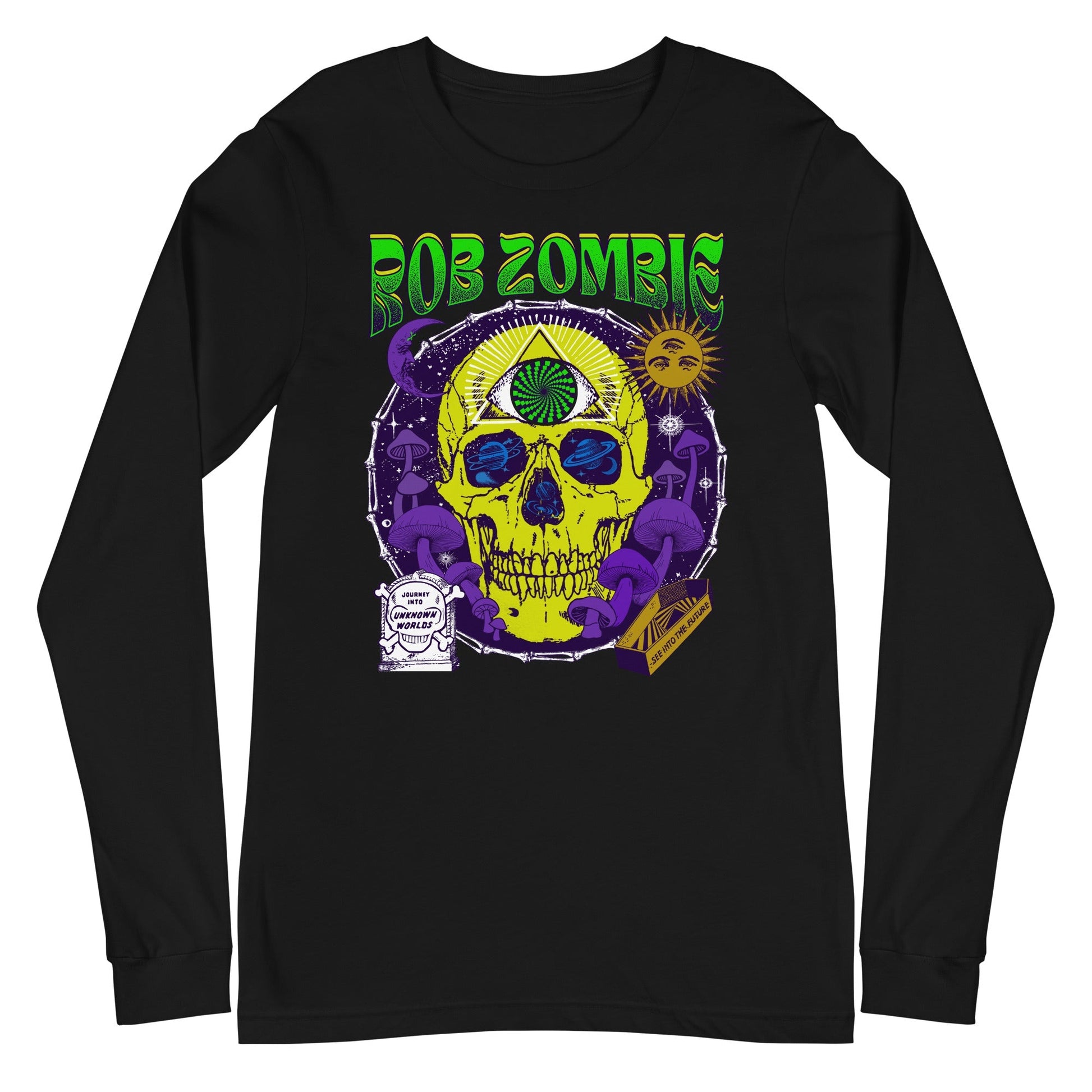 Rob Zombie Rob Zombie - Yellow Skull Long Sleeve T-Shirt