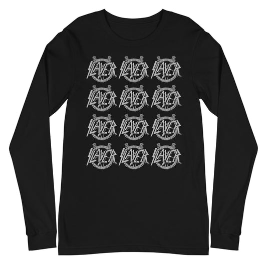Slayer Slayer - Repeat Logo Long Sleeve T-Shirt