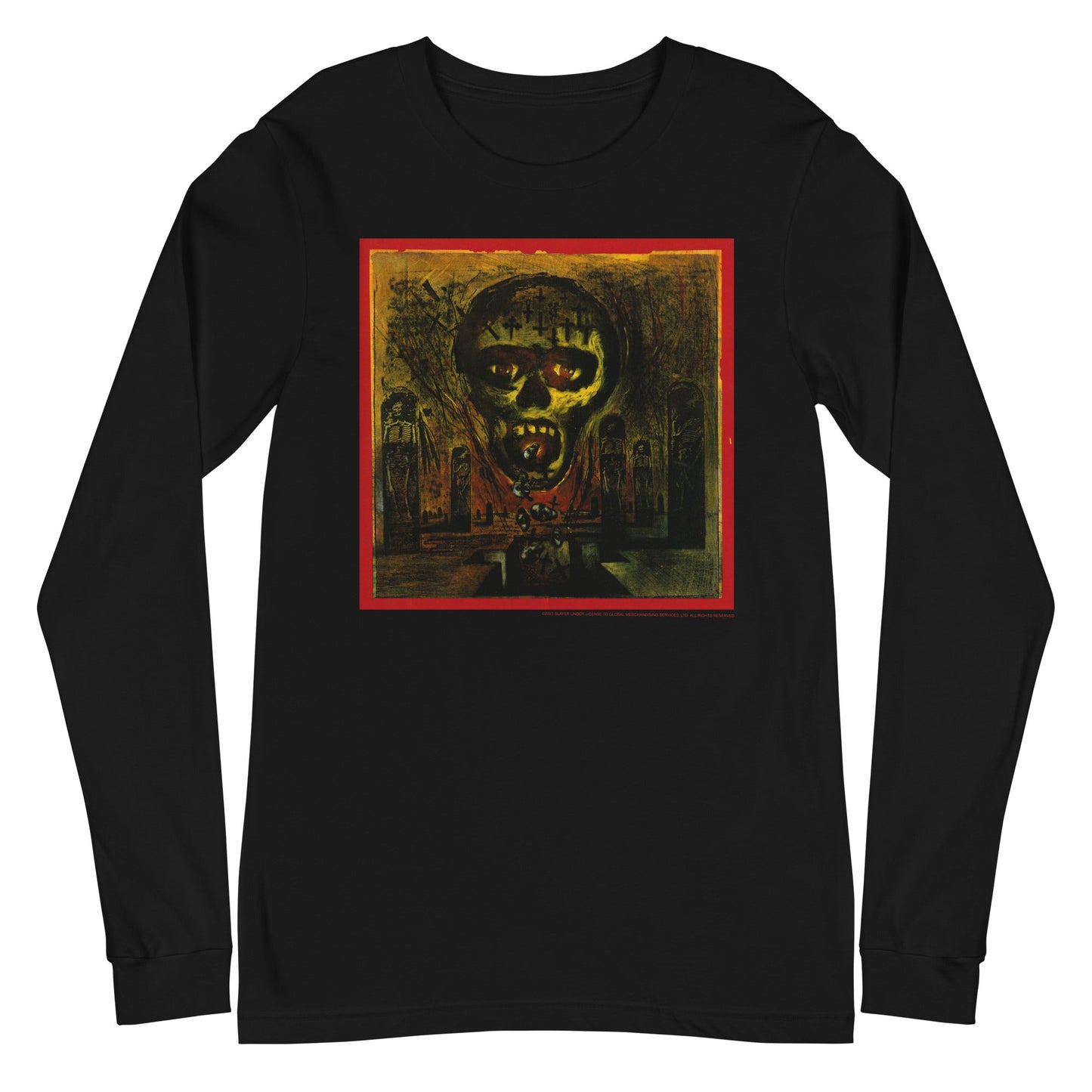Slayer Slayer - Painted Skull Long Sleeve T-Shirt