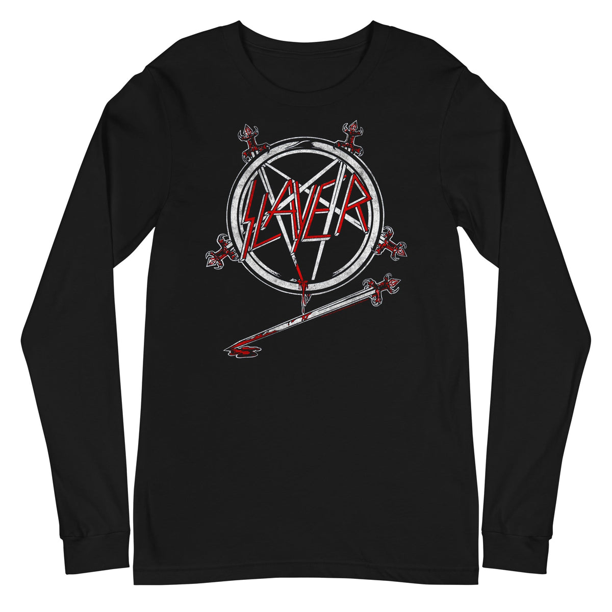 Slayer Store Slayer - Sword Logo Long Sleeve T-Shirt | Slayer Merch Store