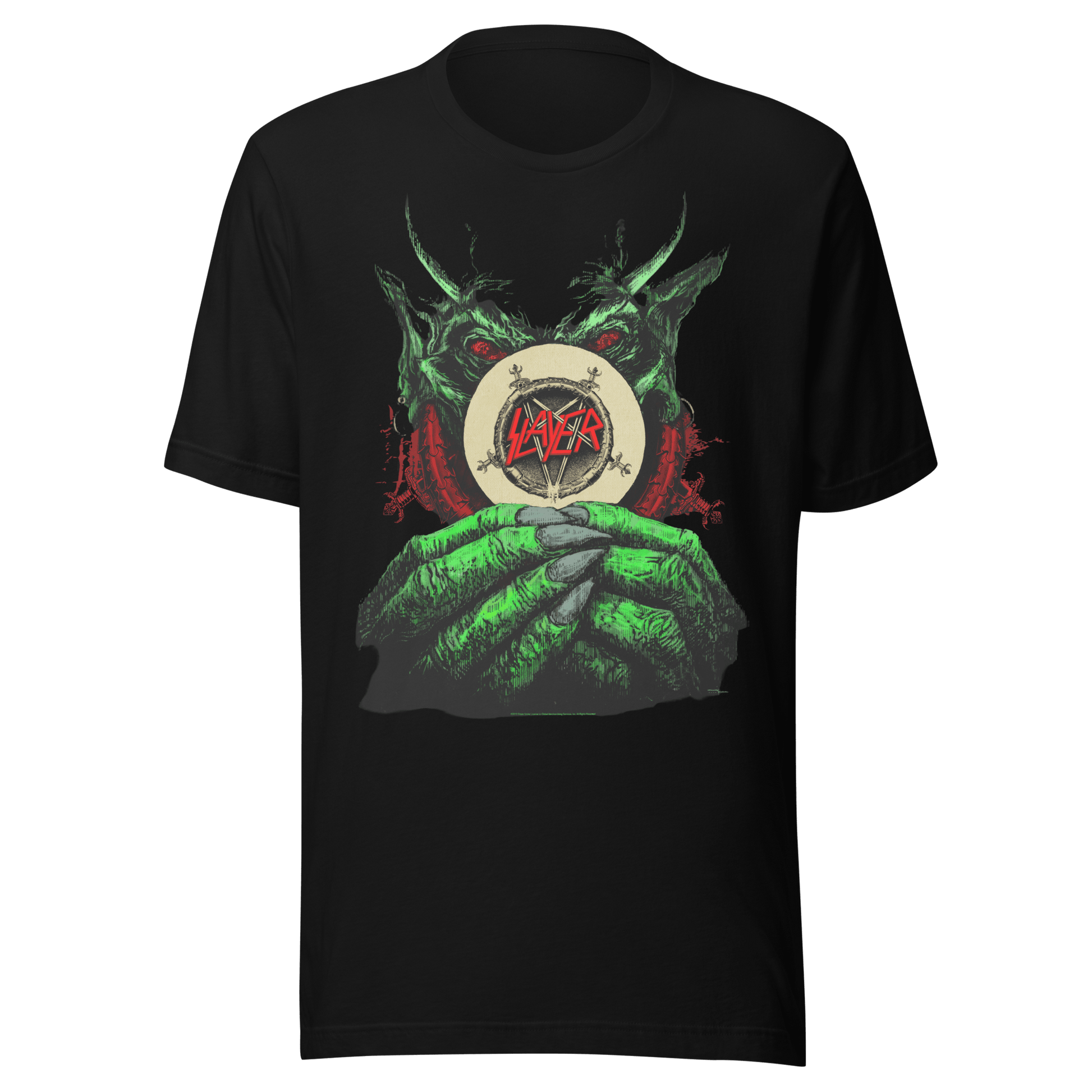 Slayer Slayer - Demon Hands Vintage Jumbo Print T-Shirt