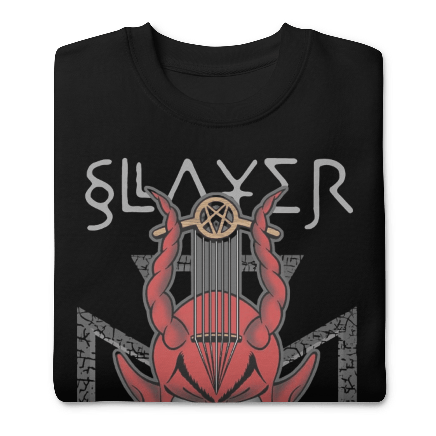 Slayer Slayer - Devil's Horns Vintage Jumbo Print Sweatshirt
