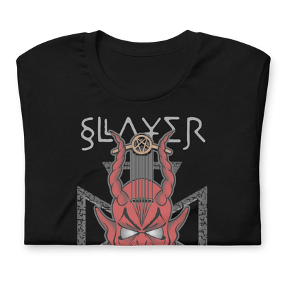 Slayer Slayer - Devil's Horns Vintage Jumbo Print T-Shirt